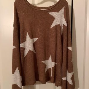 Brown star sweater